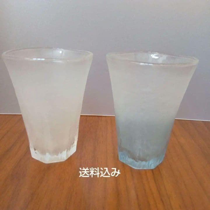 情侣杯 2个 蓝色 粉色（近乎白色） 磨砂玻璃