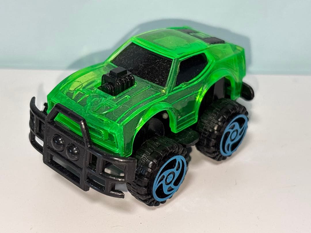 Clear green mini car off-road style