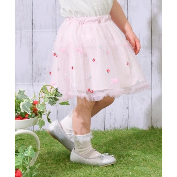裙子草莓刺绣超短裙儿童服装女孩