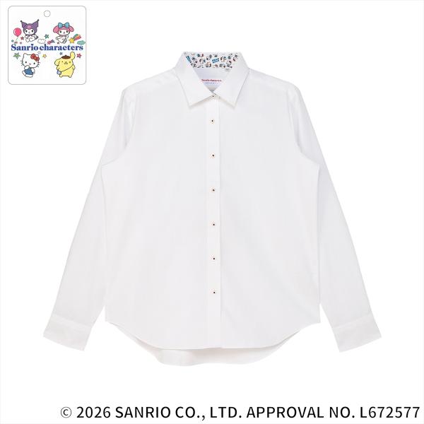 【HELLO KITTY × TOKYO SHIRTS】宽长袖形态稳定女士衬衫