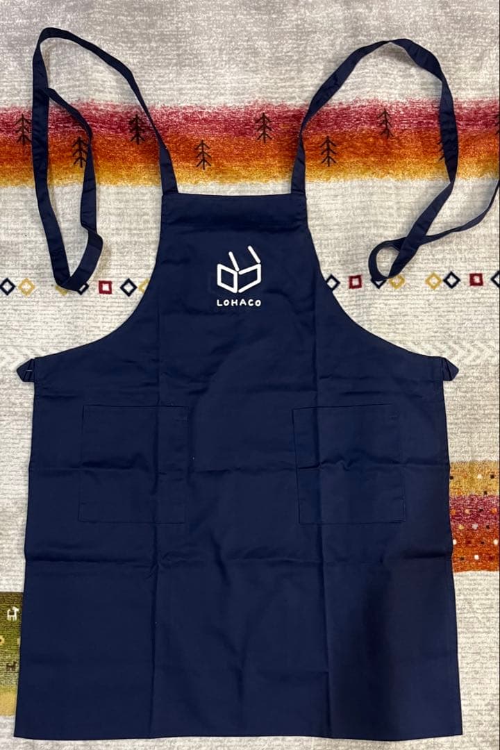 Unused Simple Navy Apron, Rohaco, Amy, with Bib