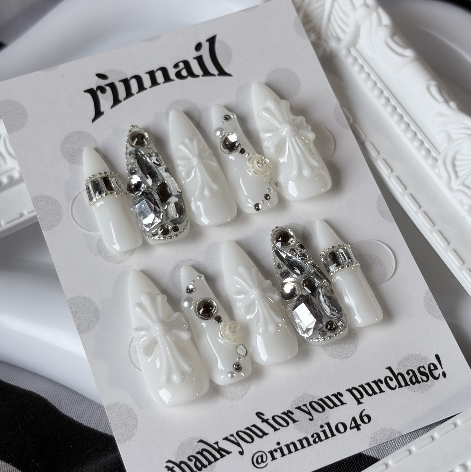 Nail Tips Gal Nail Long Nail Chrome Nail Full Coverage Nail Smooth Nail One Phone Nail