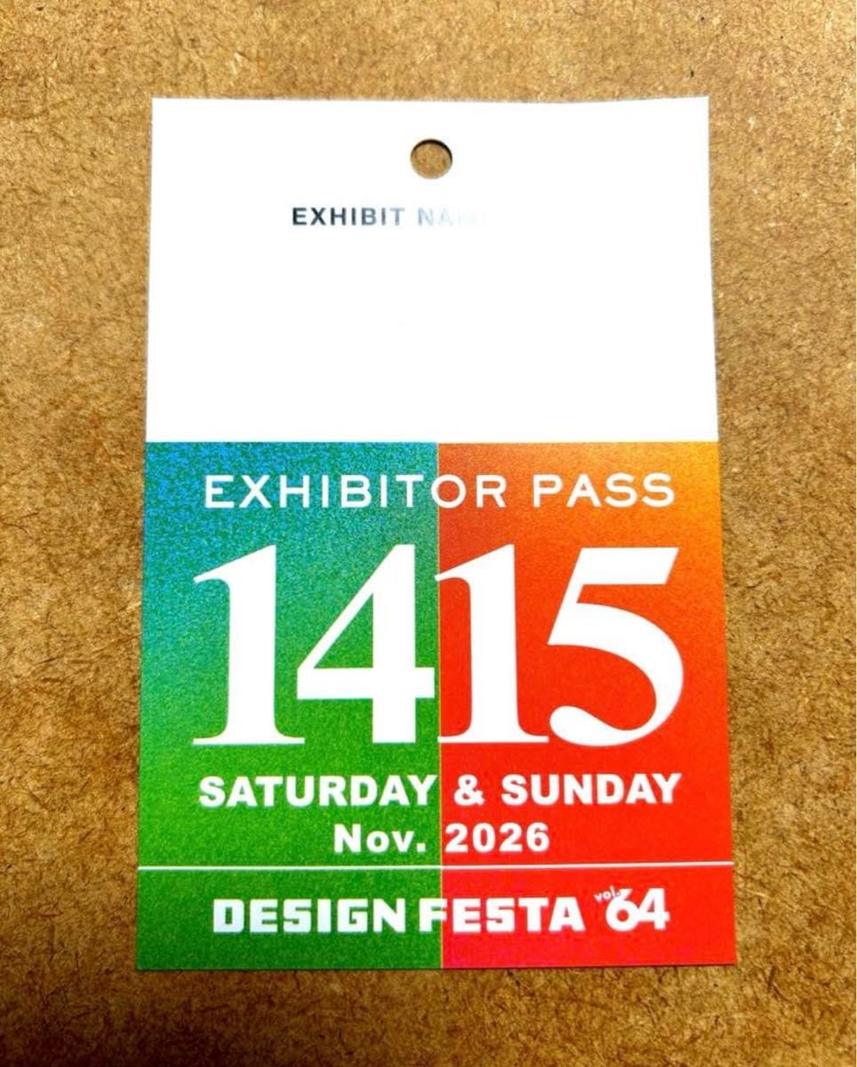 DesaFes Design Festa Vol.64 Exhibitor Pass Both Days DesaFes 64 DESIGN 2 Sheets