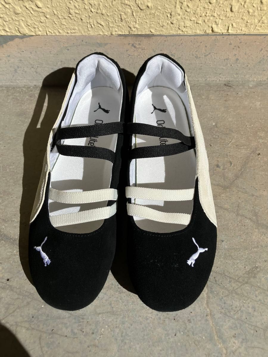 PUMA スピードキャット バレエ ブラック×ホワイト レディース スニーカー 24.0cm