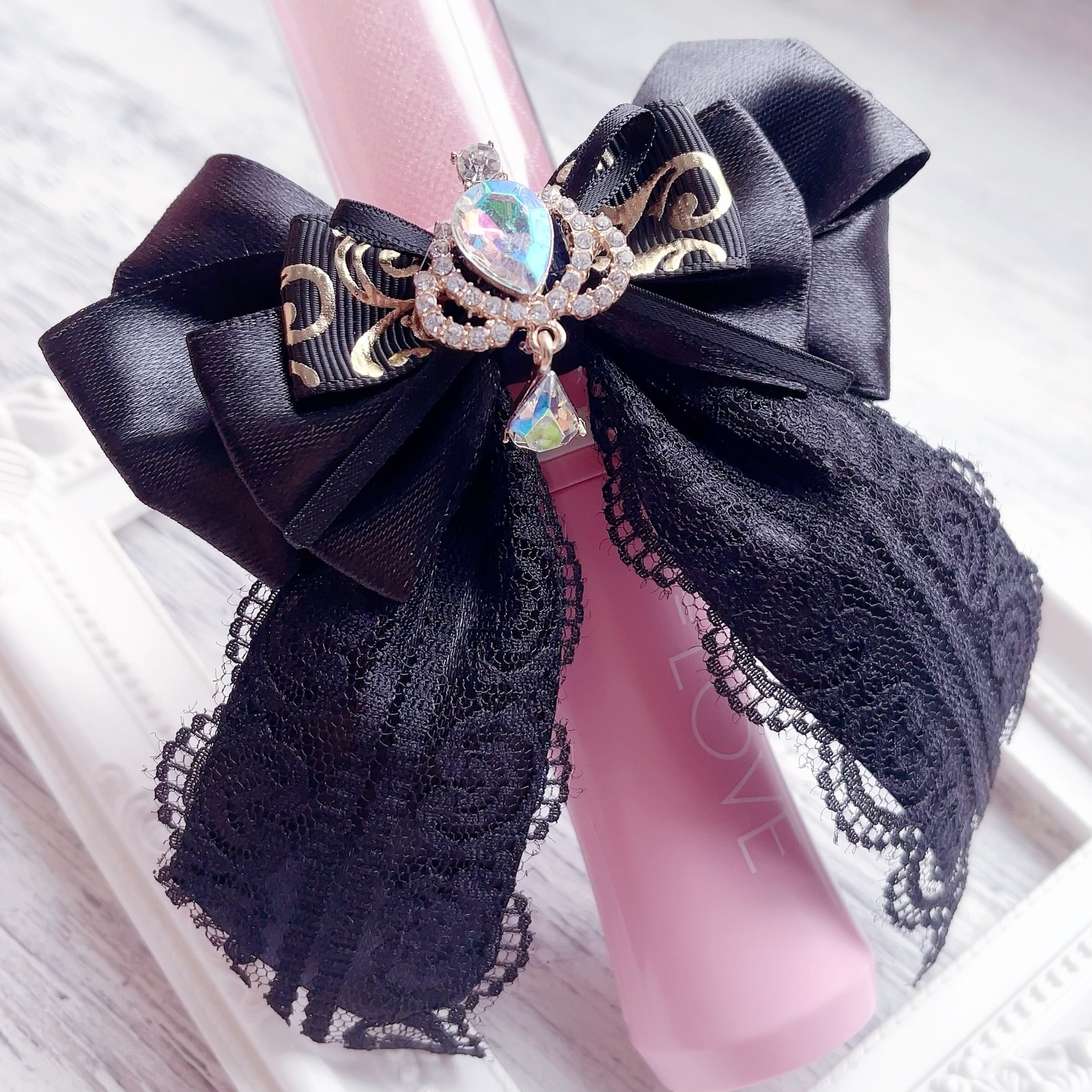 🌸再版 Kinmi Ribbon 应援棒丝带 推し色 黑色 Crown