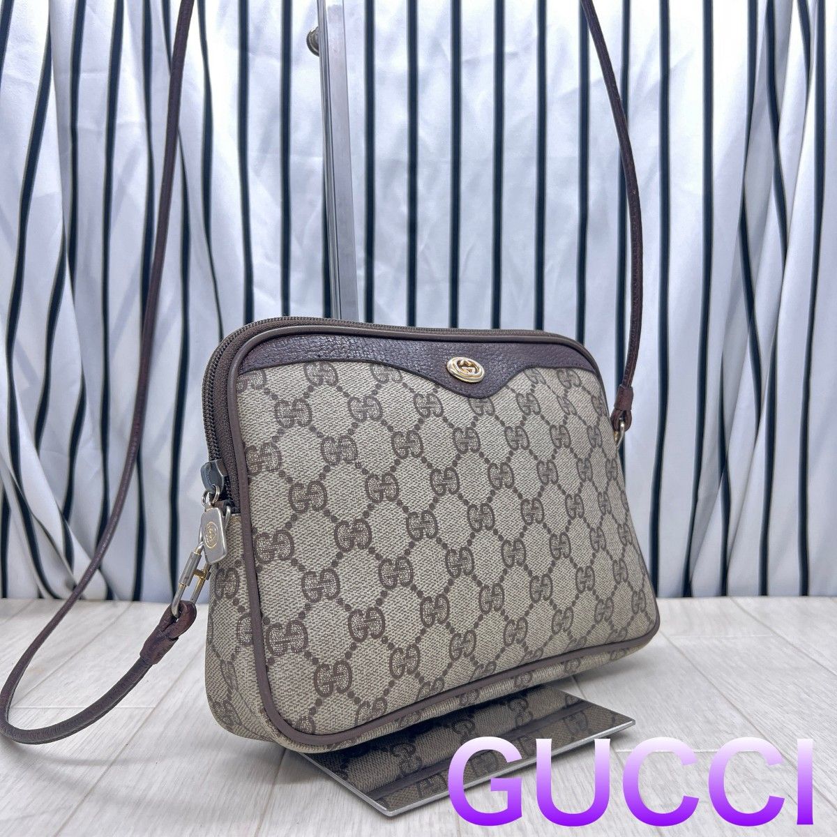 【优品】GUCCI 老花PVC斜挎单肩包