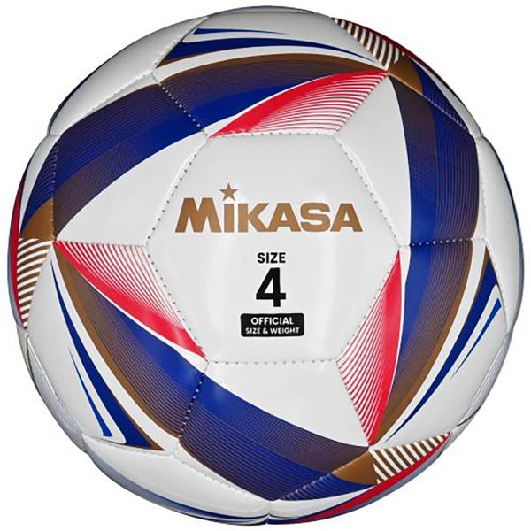 美嘉莎 MIKASA 机器缝制4号休闲用 白色×蓝色 足球 4号球 休闲 足球场 训练 机械缝制 礼物 足球 抬球练习