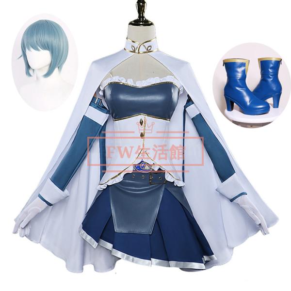 魔法少女 まどか☆マギカ 美樹 さやか みき さやか 風 コスプレ衣装 ウィッグ靴 ハロウィン コスチューム コミケイベント 変装