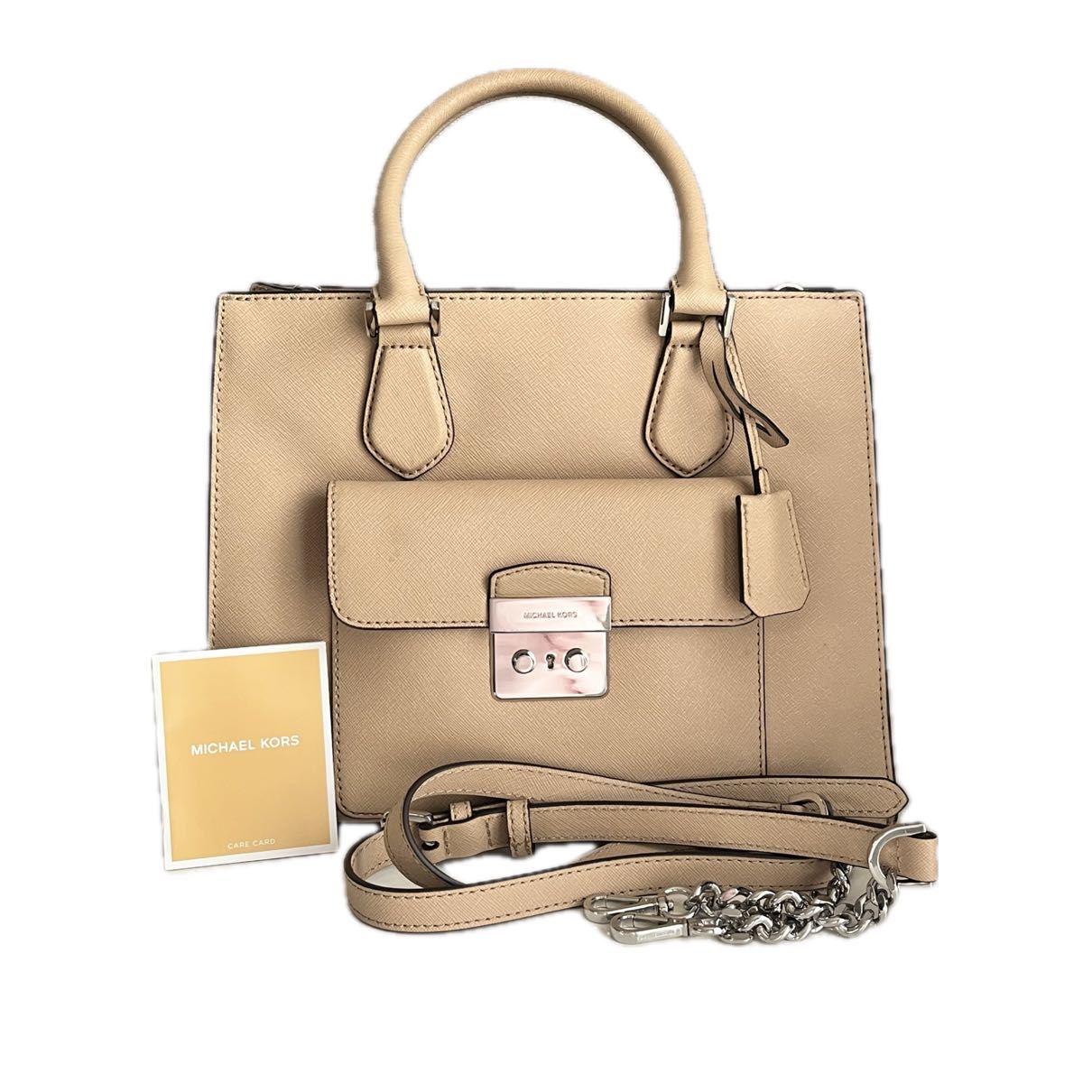 Authentic Michael Kors Shoulder Bag Chain Bag Leather Bag