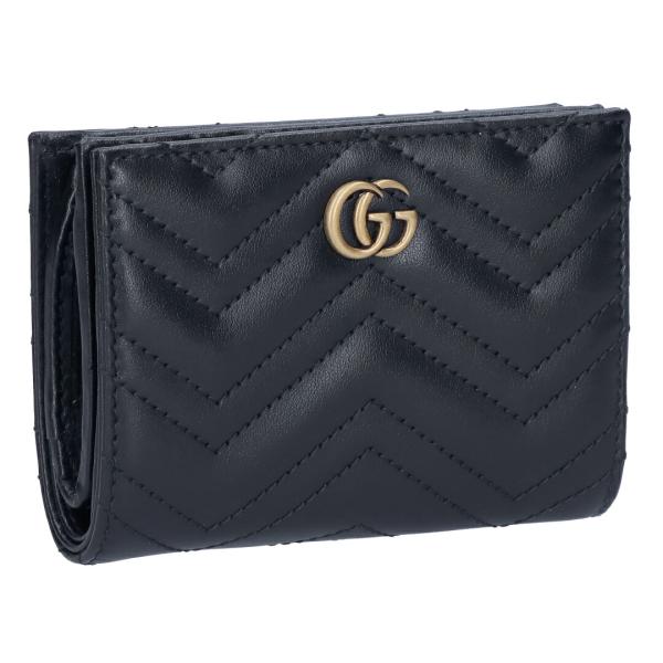 【并行进口品】GUCCI折钱包GG marmont 773427 DTDHT 1000黑色