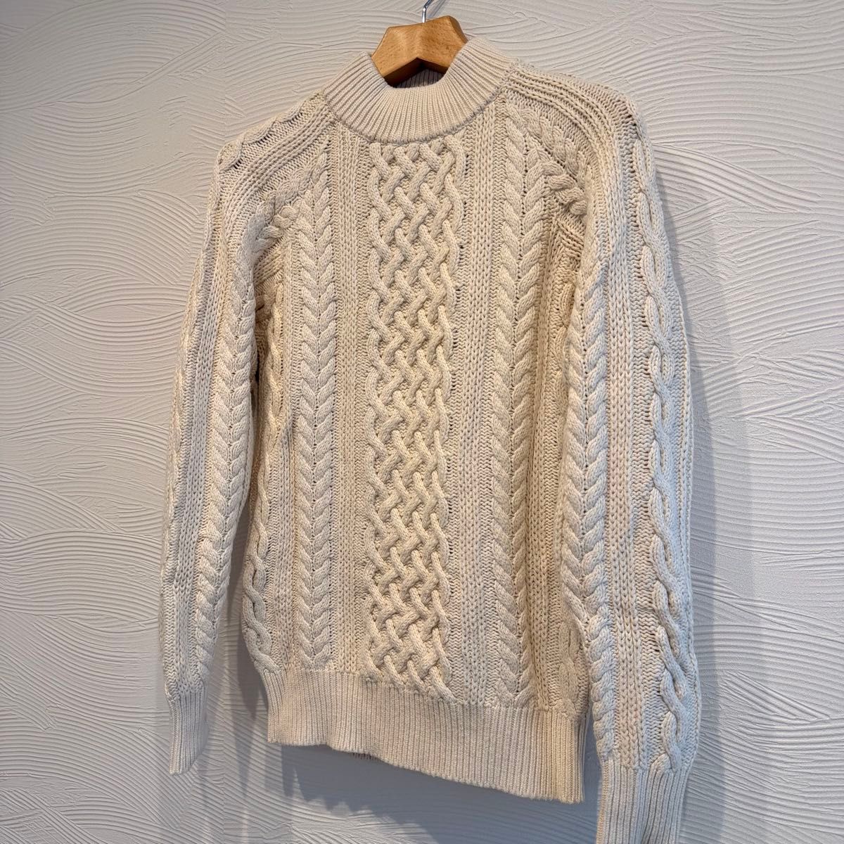 【极美品】yanuku电缆针织毛衣眼霜棉100%