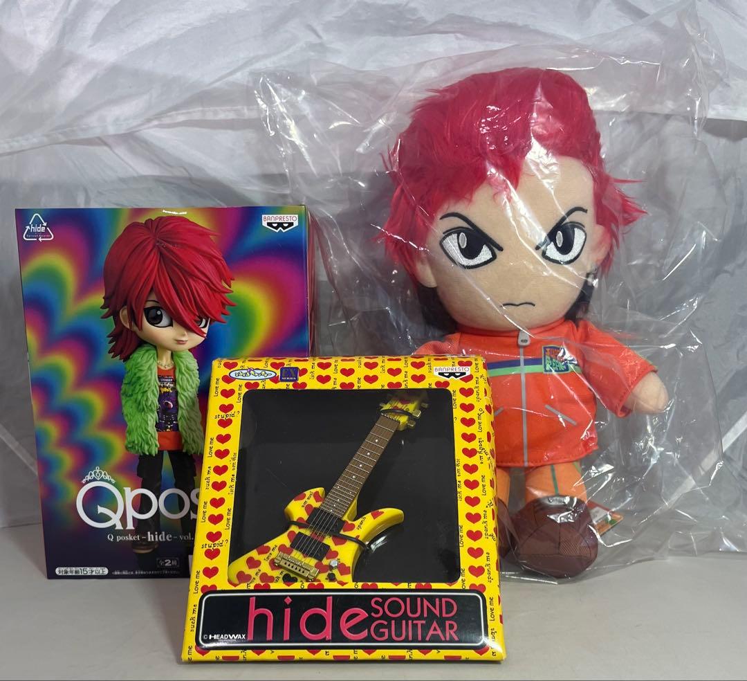 hide SOUND GUITAR Figure Qposket Plush Toy Set of 3