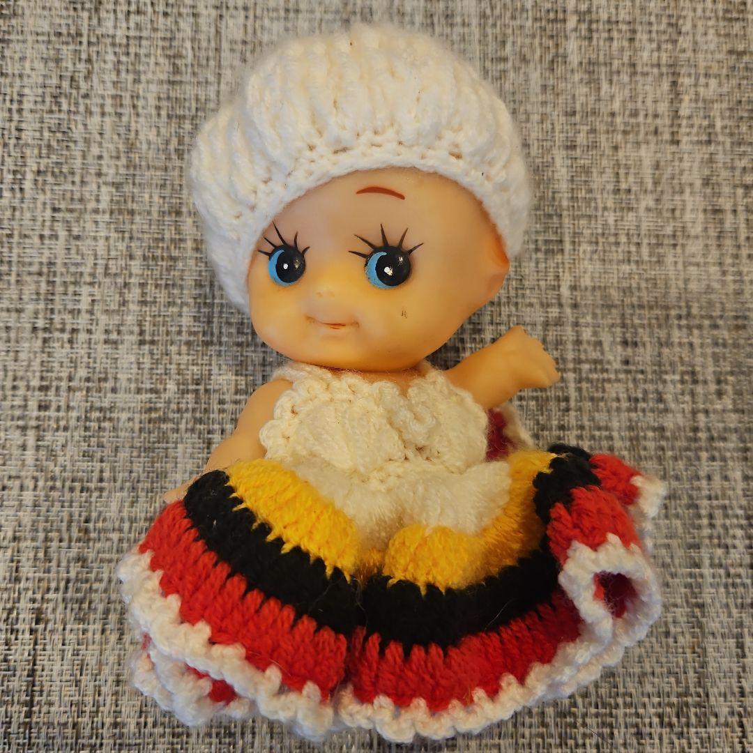 Hand-knitted Outfit Cupid Doll Showa Retro