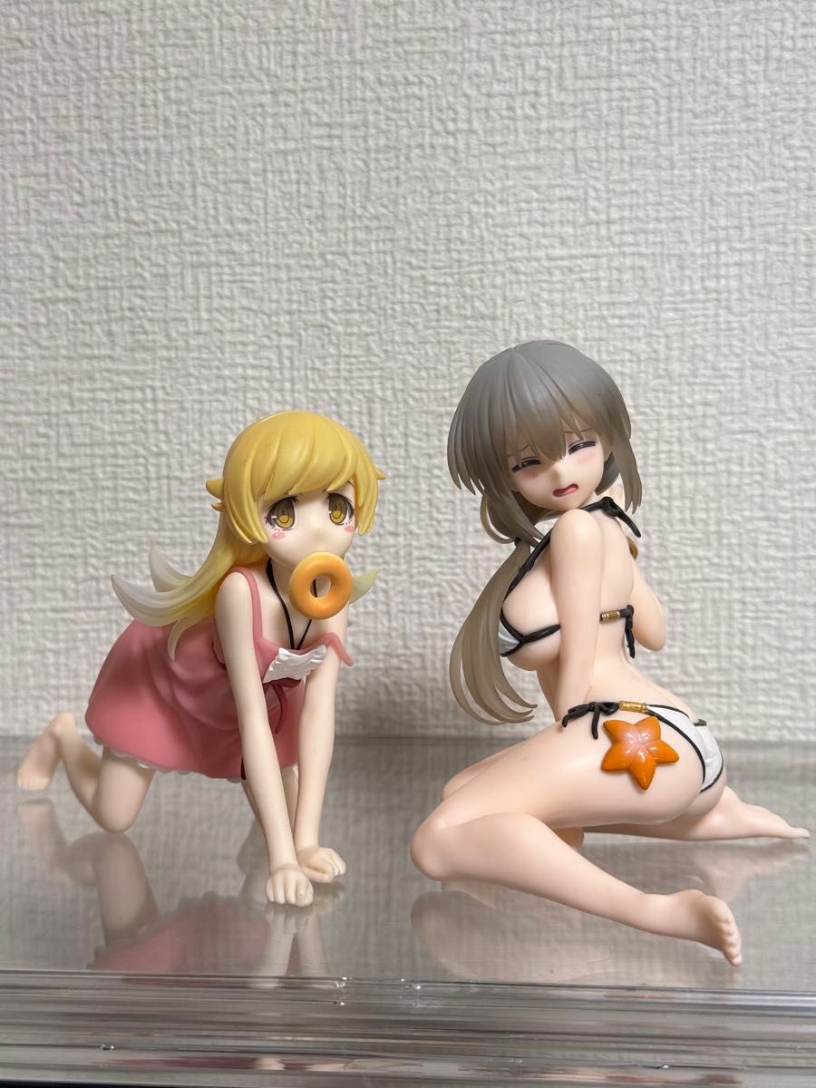 Monogatari Series Shinobu Oshino & Uchi-chan wa Asobitai Tsuki Uzaki Figure 2-Piece Set