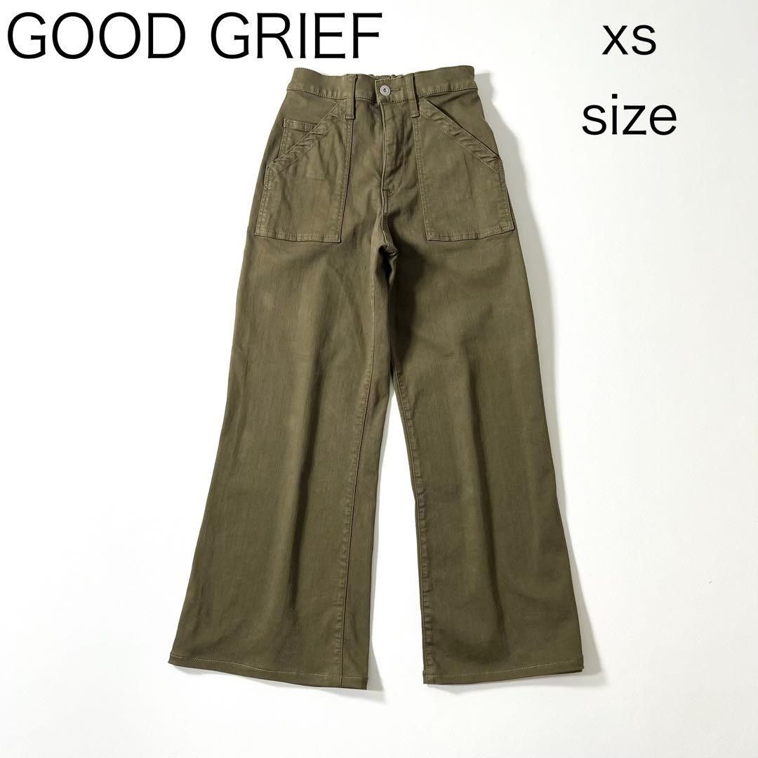3720【品相极佳】Good Grief 贝壳阔腿裤 卡其色 XS