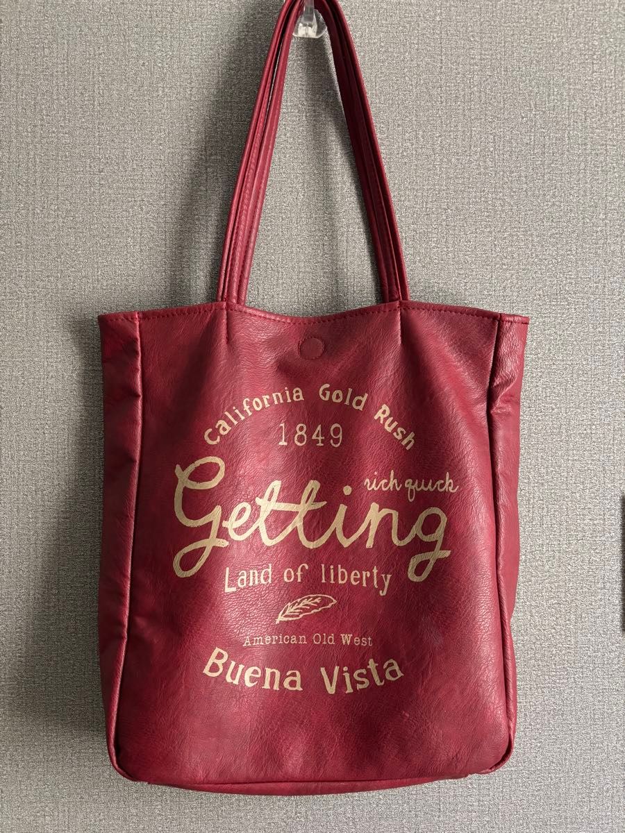 Buena Vista Tote Bag Faux Leather Red