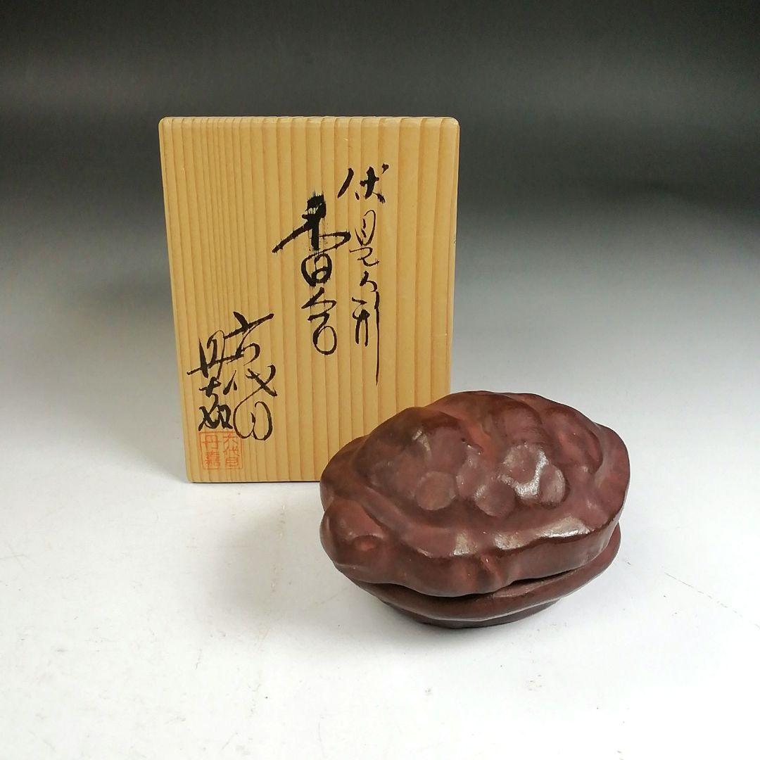 W370 Incense Container 'Fushimi Ningyo Kame' Made by Rokudaime Danka with Original Box, Tea Ceremony Utensil