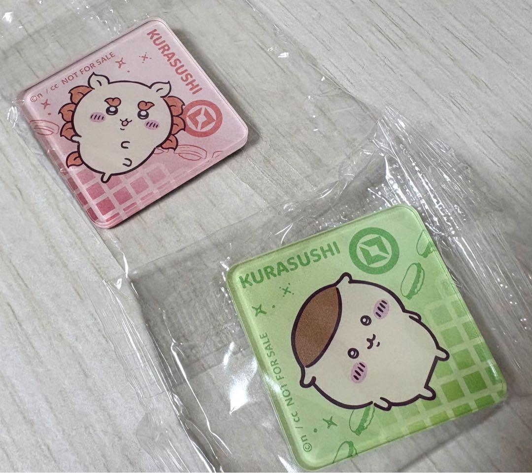 Kura Sushi Chiikawa Acrylic Magnet 2-Piece Set Shisa Kurimanju