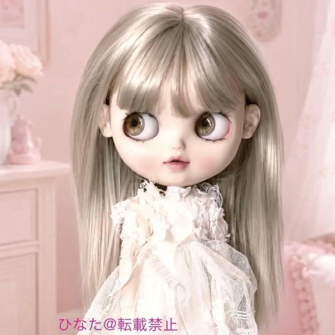 Doll Wig 9-10 Inch Neo Blythe Blonde Long Straight Gold Hair