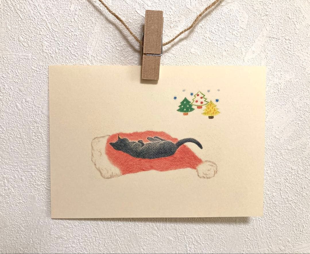 黑猫圣诞贺卡