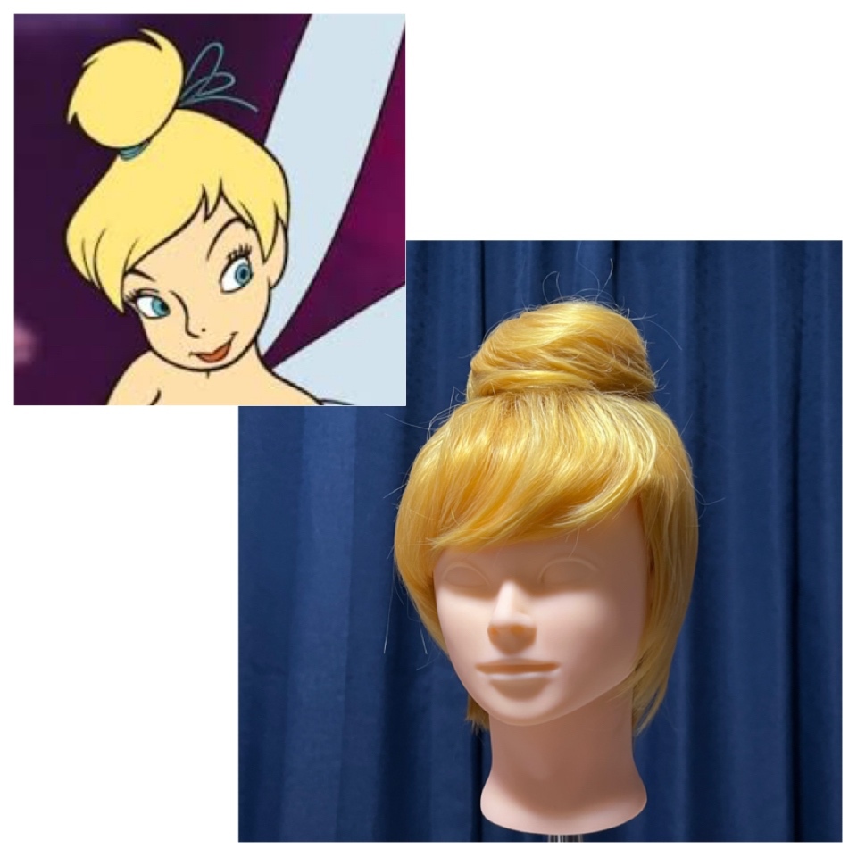 廷克贝尔cosplay wig D hello化装团子发型完成
