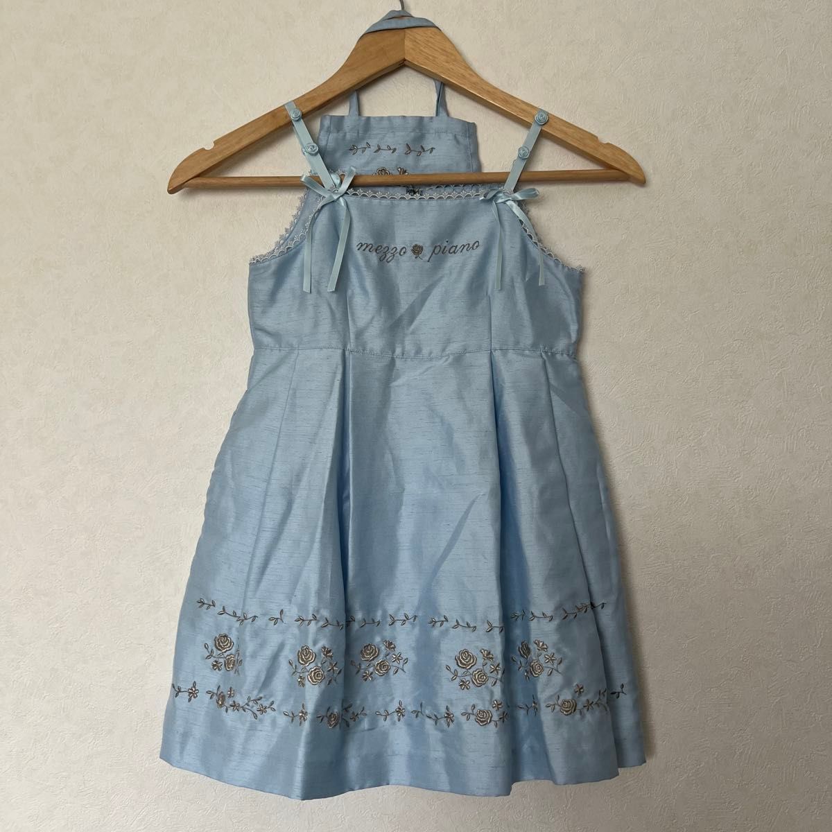 Mezzo piano无袖连衣裙浅蓝色正式礼服