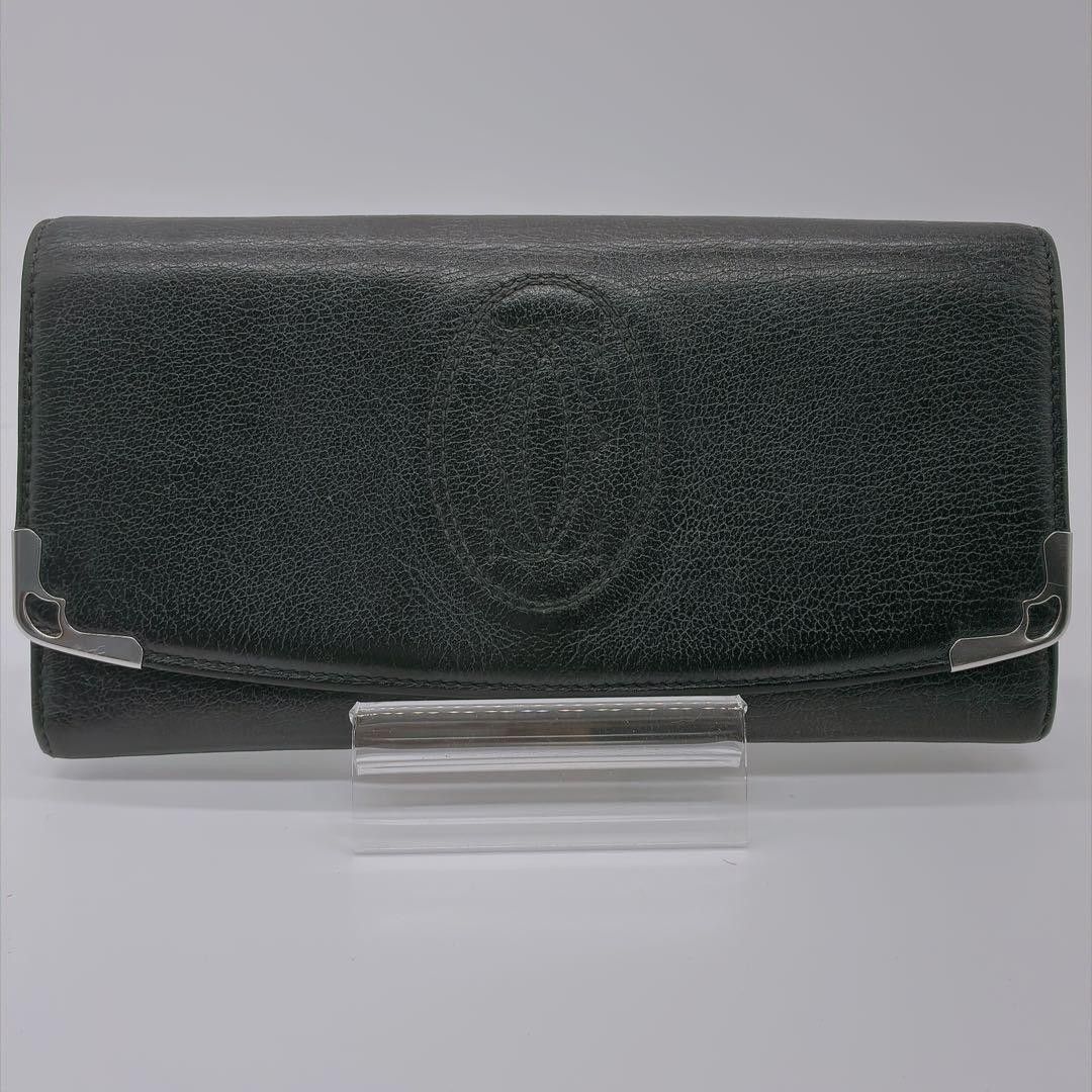 Cartier Marcello Long Wallet Leather Black