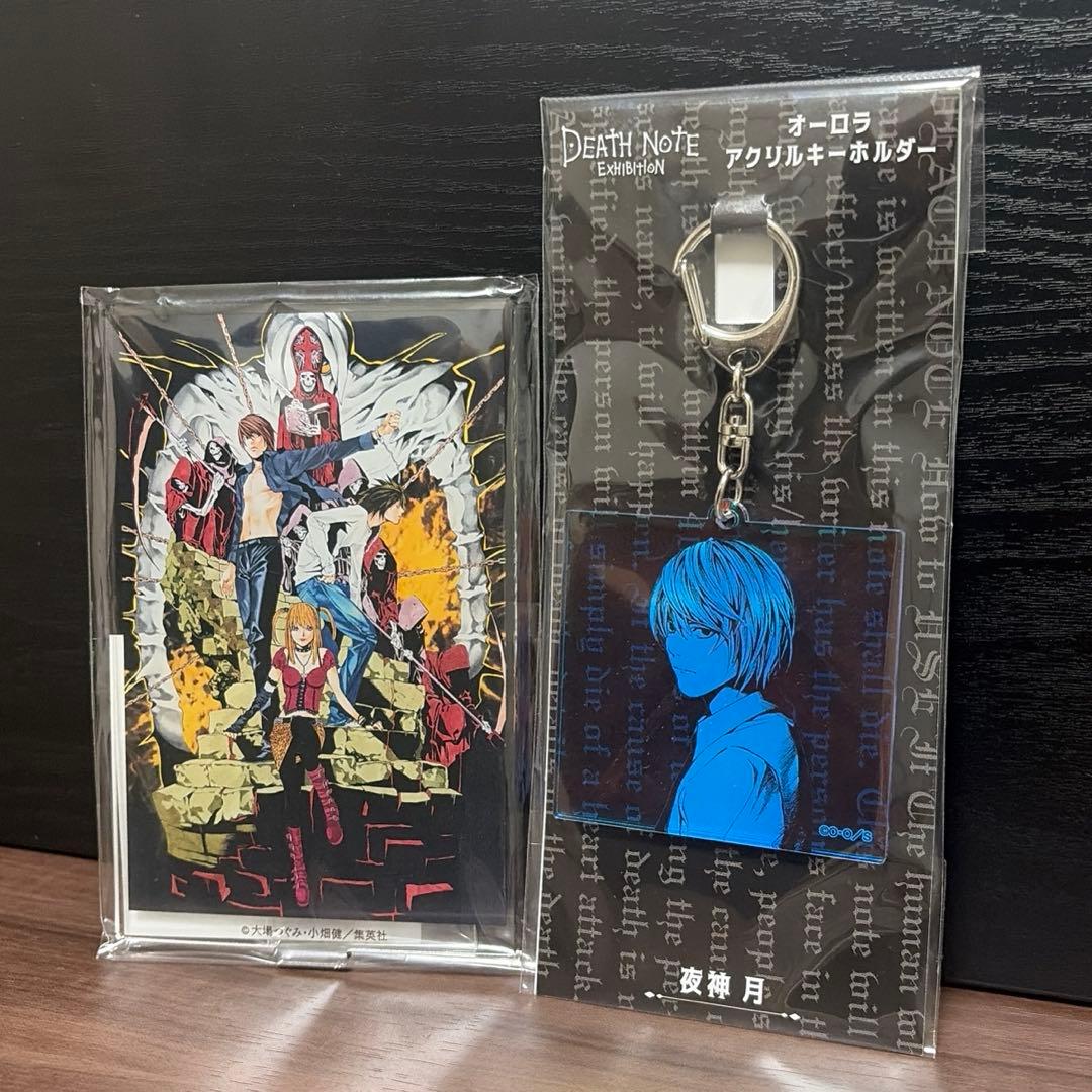 DEATH NOTE Acrylic Stand & Aurora Keychain Set