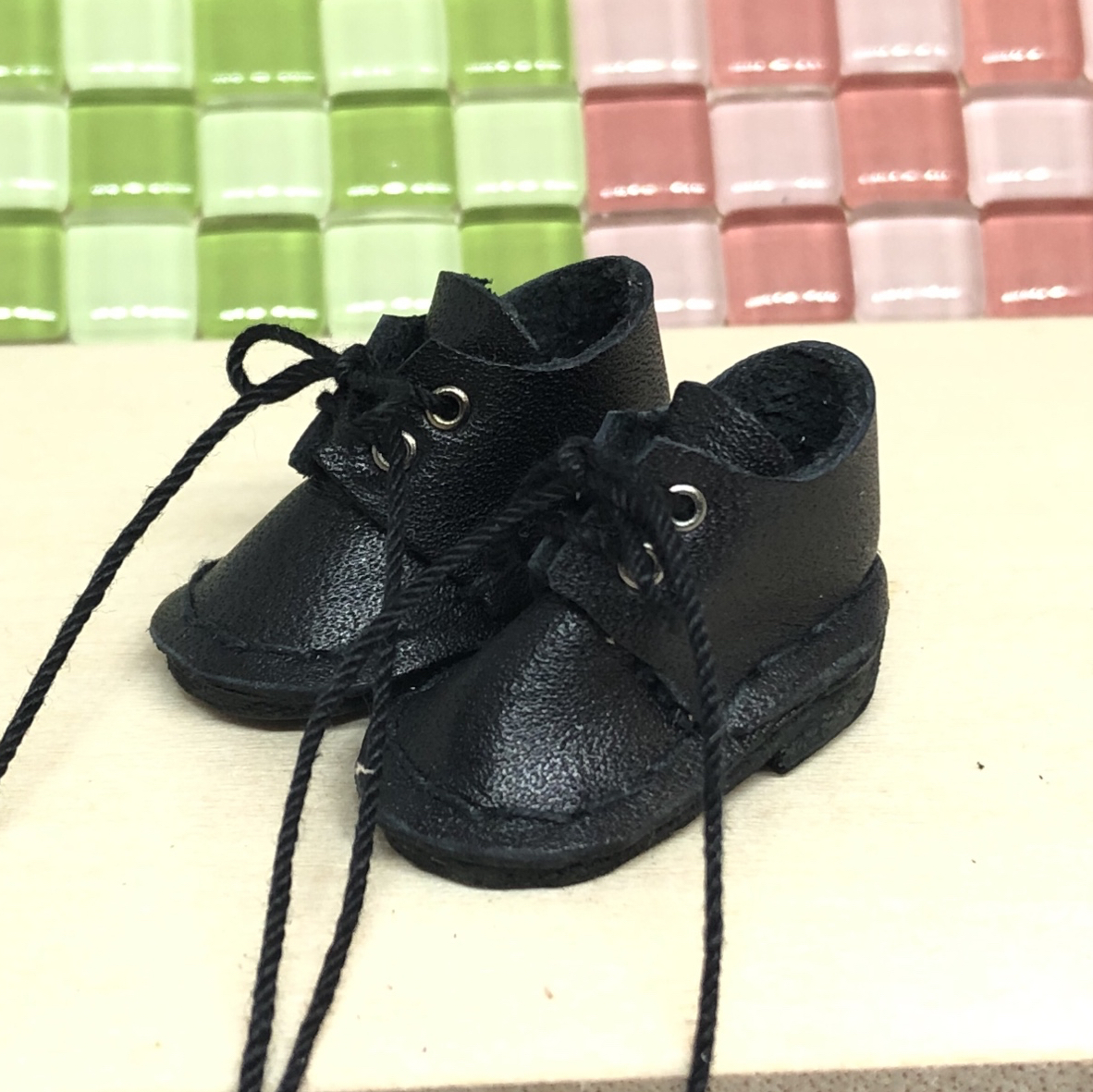 皮革工艺　迷你皮靴　miniature boots.