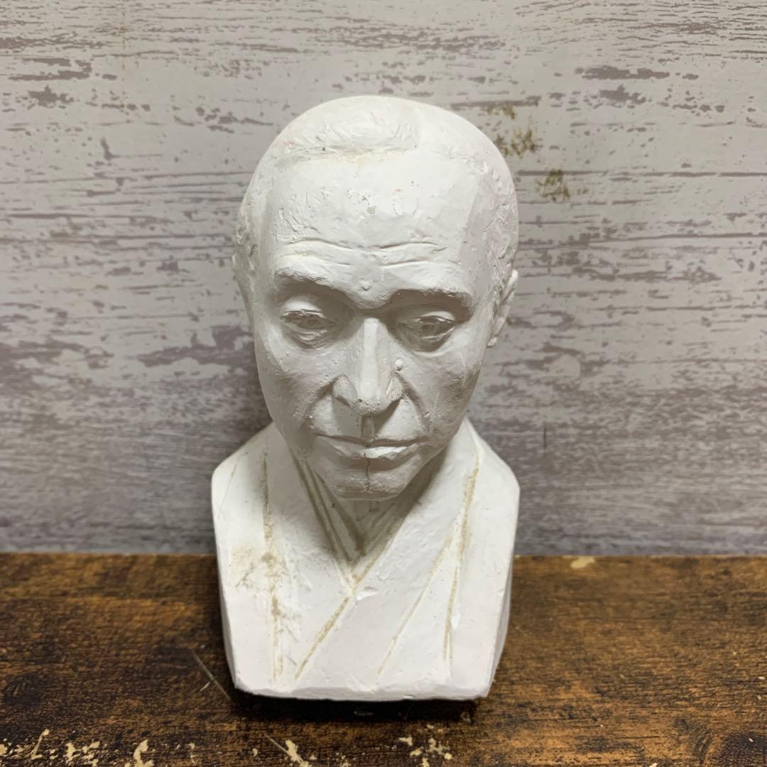 OS8 Fukuzawa Yukichi Plaster Bust Miniature Figure Statue Ornament