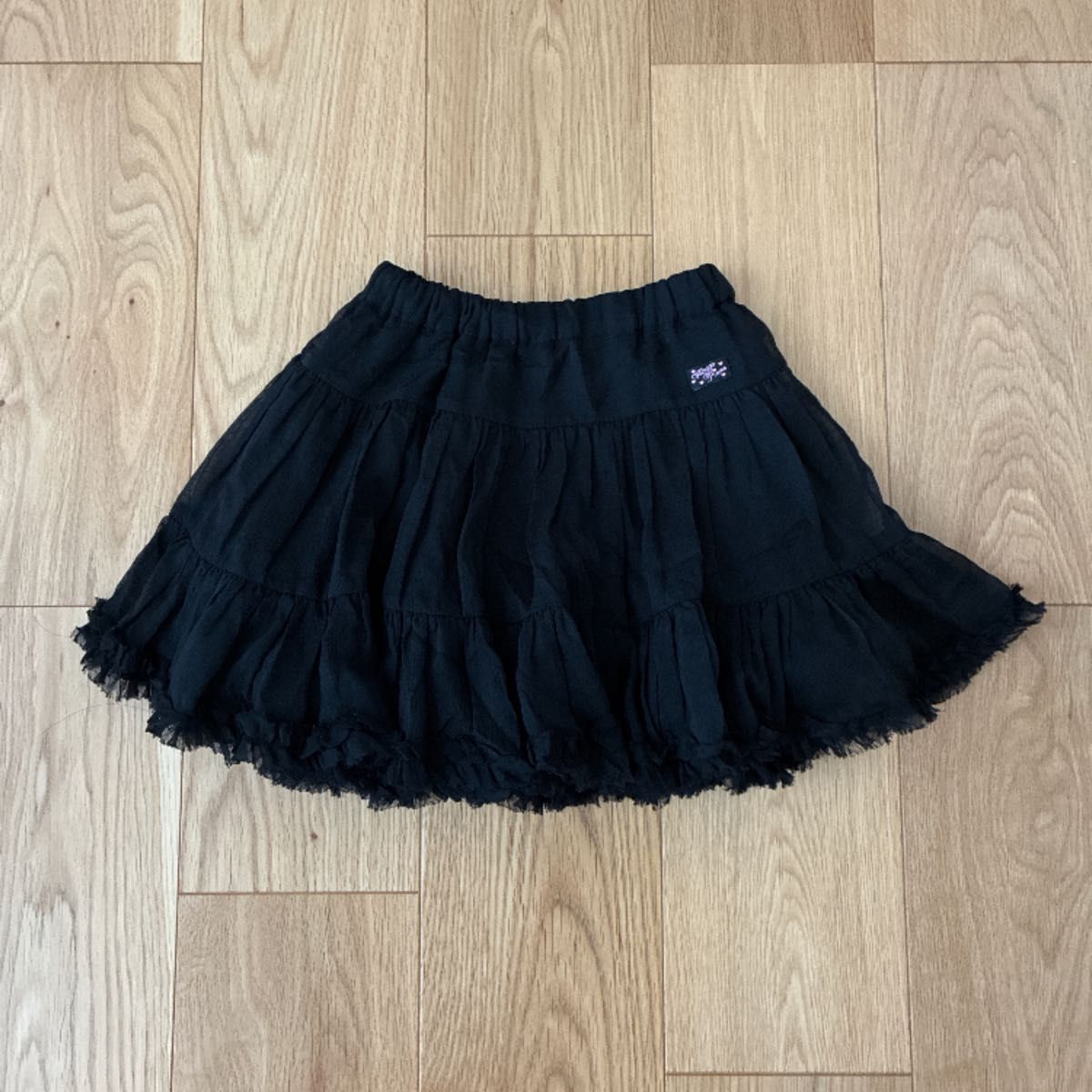 【超人气美品】mezzo piano美索钢琴黑色褶皱裙130