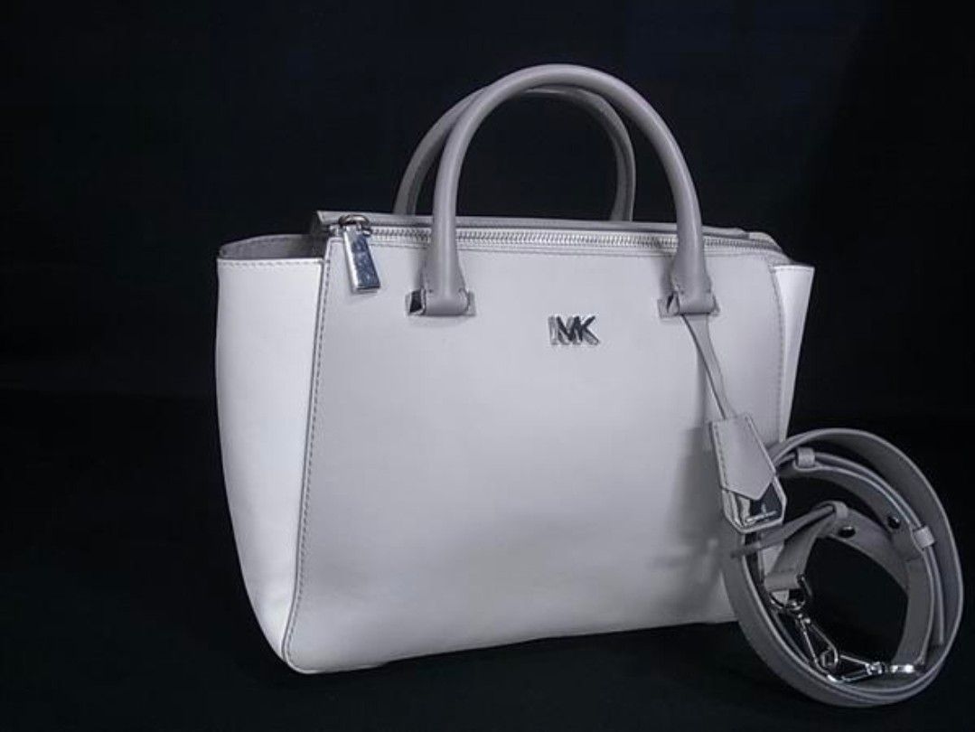 MICHAEL KORS Michael Kors 2-Way Handbag Shoulder Bag White Gray