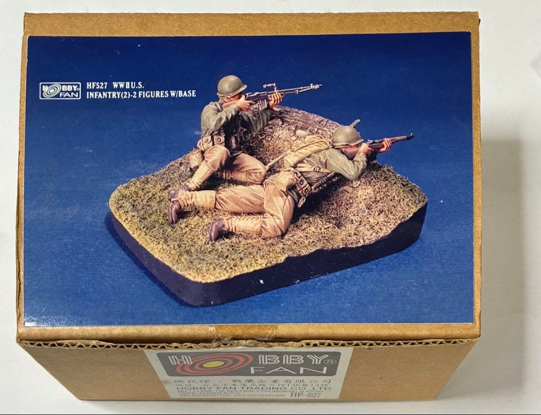 HOBBY FAN 1/35 WWII US Army Infantry 2 Figures Diorama HF527