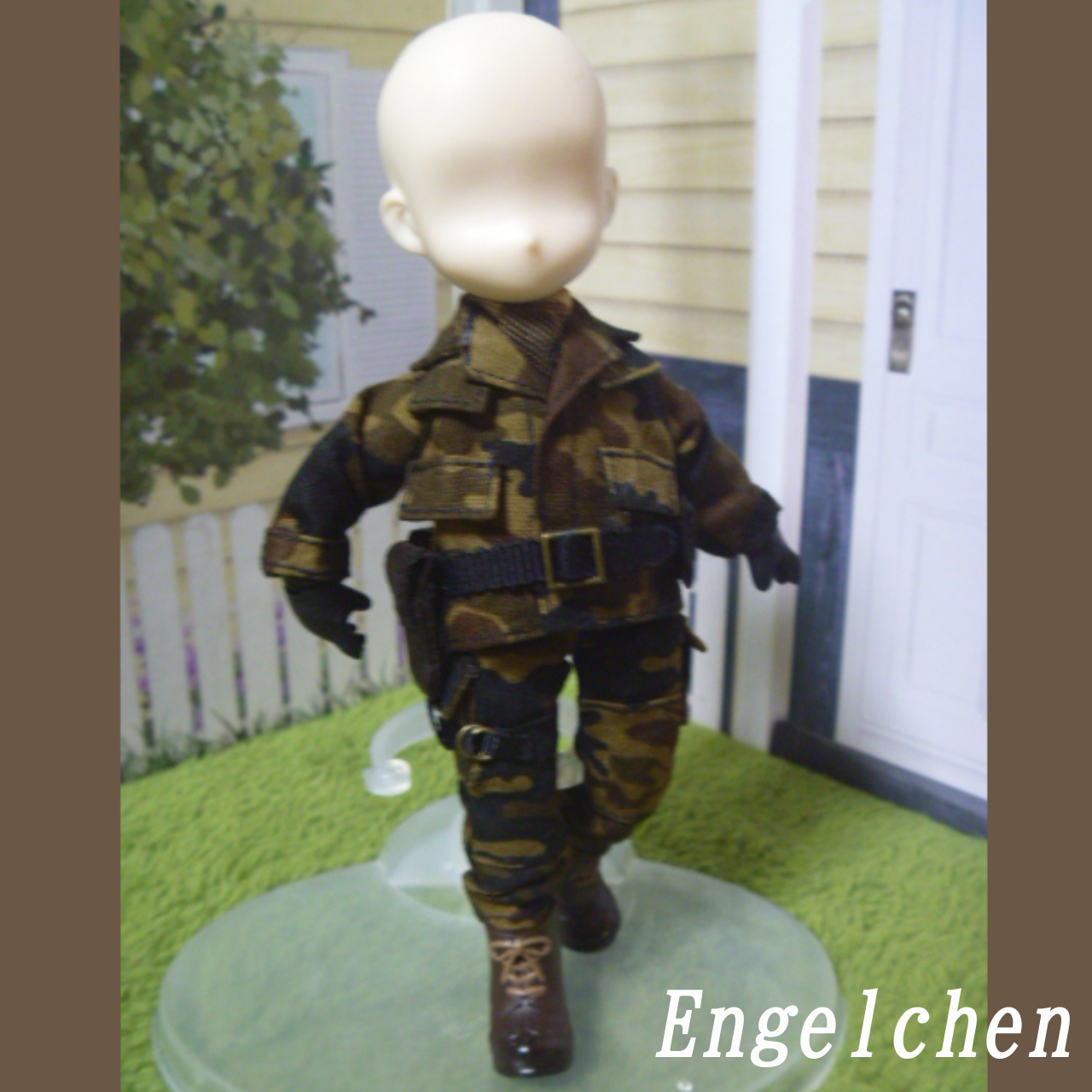 1/12尺寸玩偶用军服 (战斗用棕色迷彩)