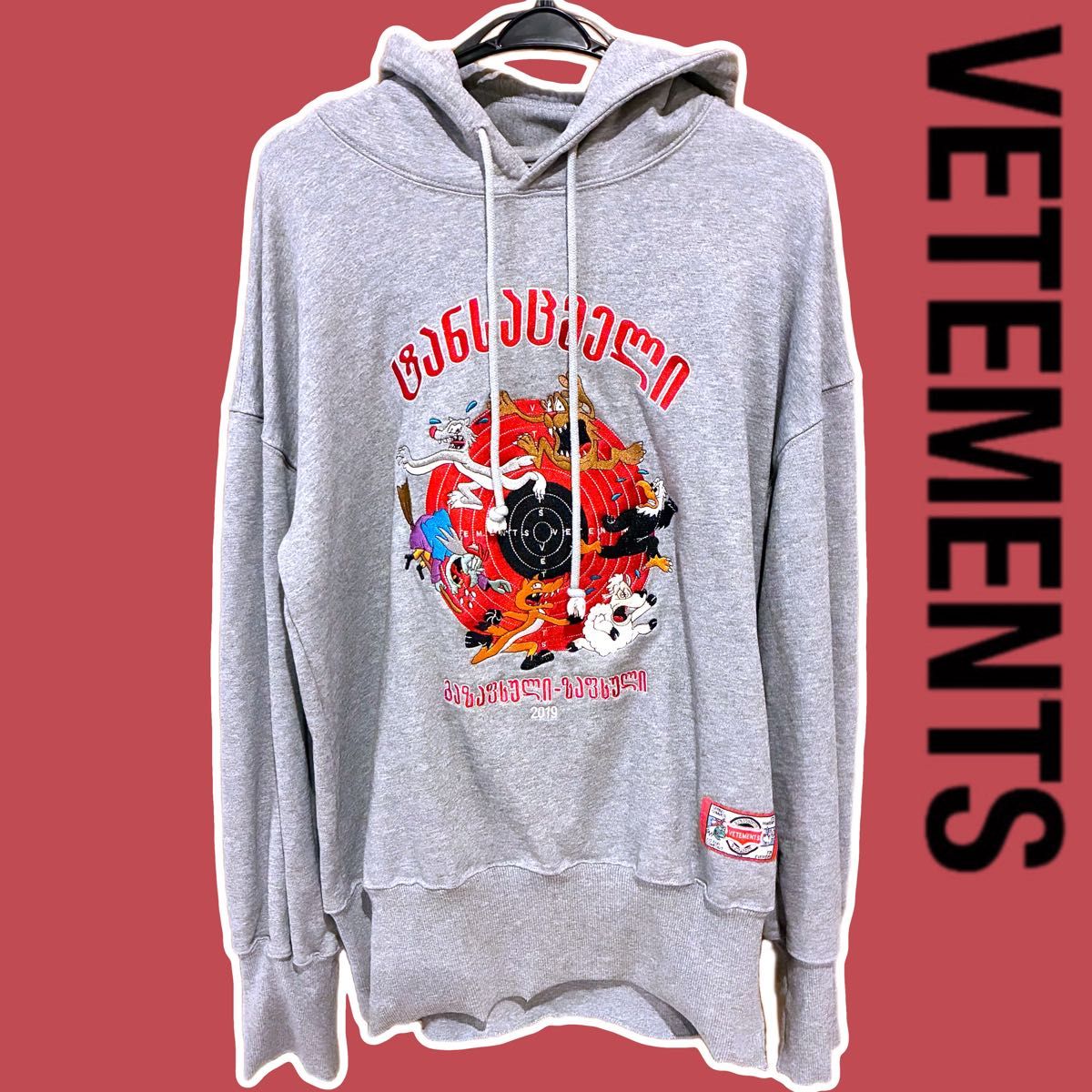 VETEMENTS Vetmon 2019年限定 Looney Tunes联名卫衣 灰色 Demna时期