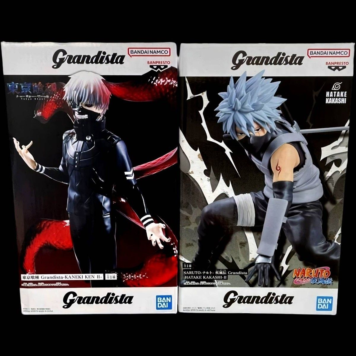 新品未开封 新作 2个套装 东京喰种 Grandista 金木研 II 旗木卡卡西 II 手办 金木研 火影忍者