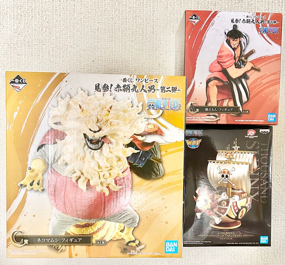 《海贼王》一番赏 猫蝮蛇 锦卫门 World Collectable Figure 金色千里阳光号 一番赏 赤鞘九侠 和之国 ONE PIECE