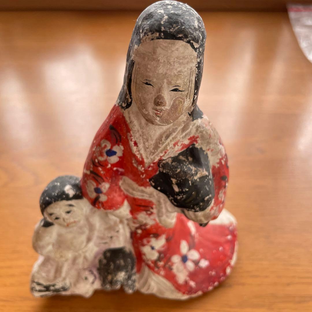 Hanamaki Clay Doll: Kintaro and Yamauba