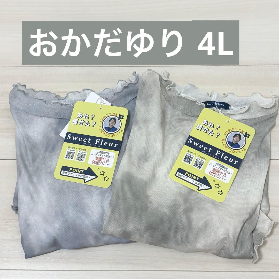 透视上衣 波浪边上衣 水彩印花 四季适用 大码 4L