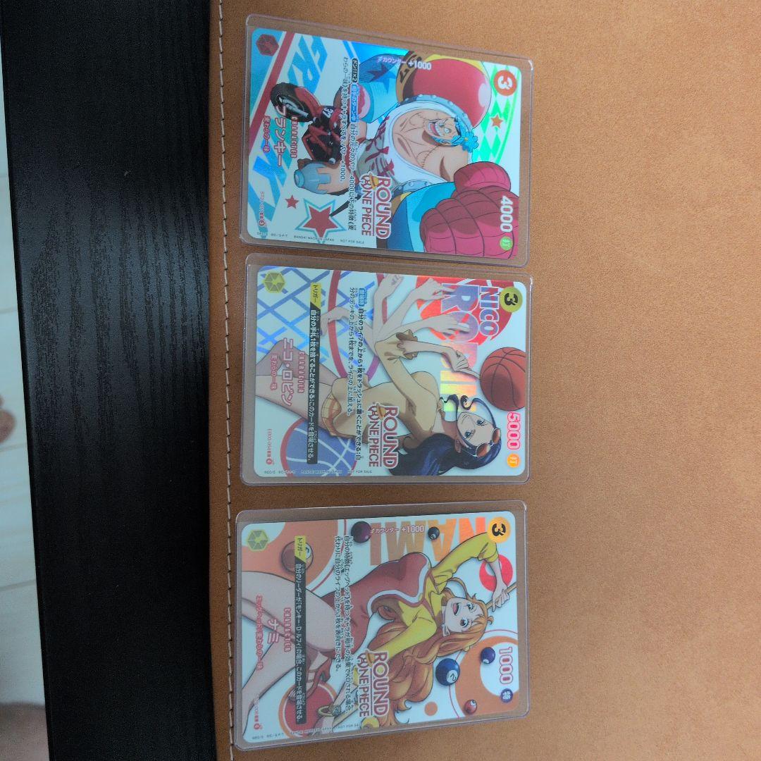 One Piece Card Game ROUND1 Promo Card 3-Pack Set