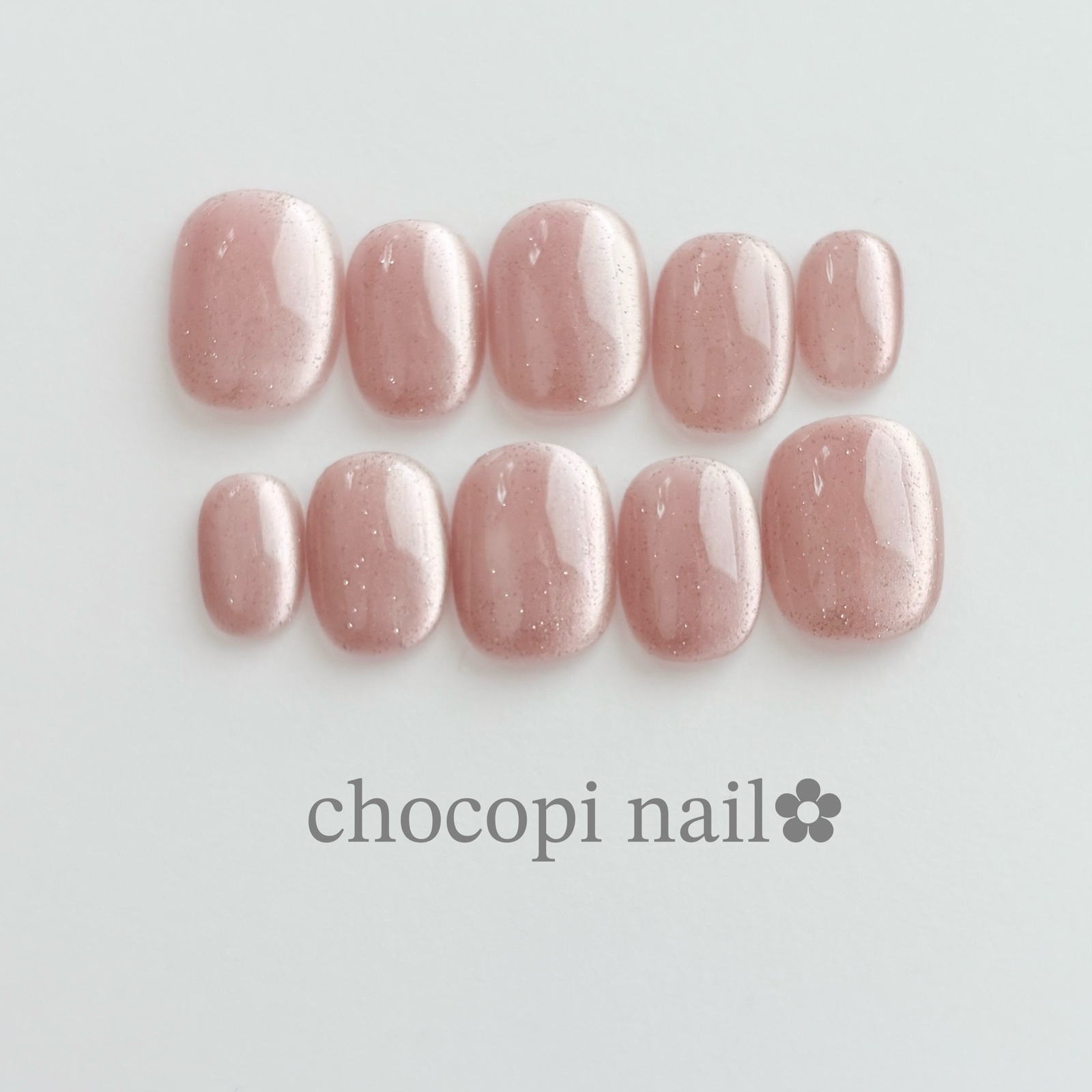 Glossy and smooth♡Magnetic nail tips♡Dusty pink, short, sophisticated adult nails, elegant nails, nuanced design, simple, depth effect, magnetic finish, wedding nails, office nails, bridal nails, for weddings, 11