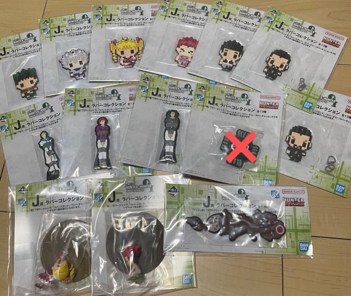 最抽签HUNTER × HUNTER GREED ISLAND J奖橡胶收藏12个套装半组合