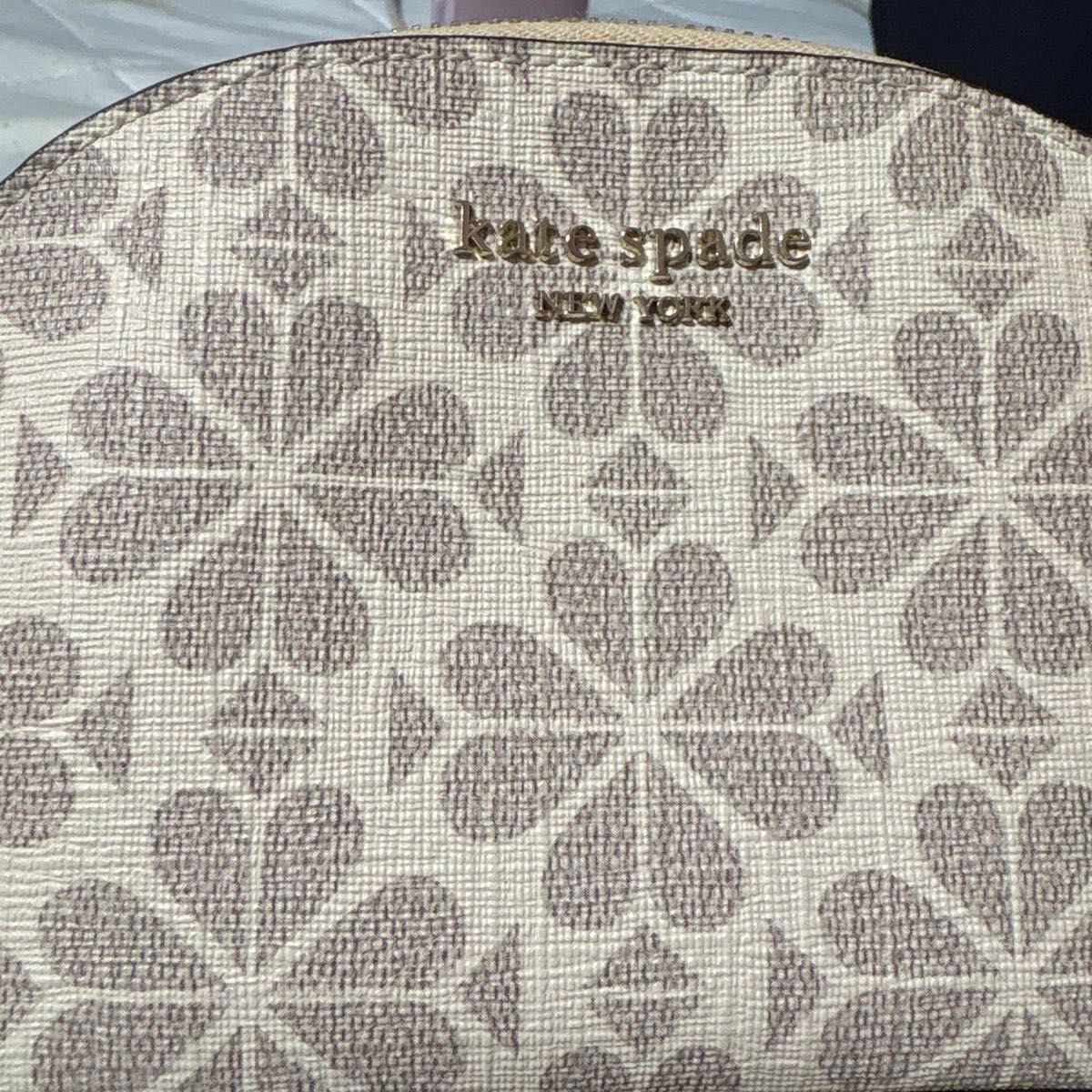 kate spade NEW YORK ポーチ スペードフラワー ホワイト系