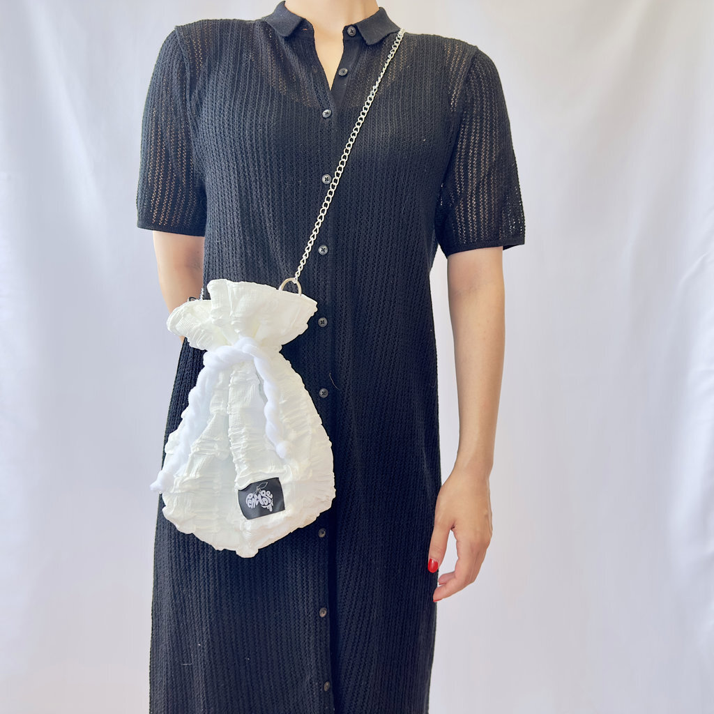 Chain Pouch Bag サッカー生地巾着