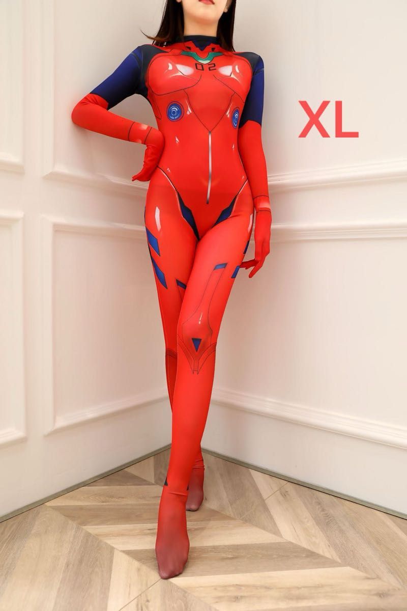 EVA明日香风格Cosplay服装 连体紧身衣 XL码