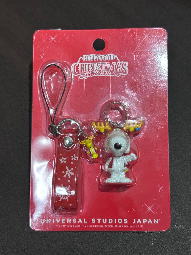 USJ Christmas Snoopy Cell Phone Strap Unopened Vintage Rare