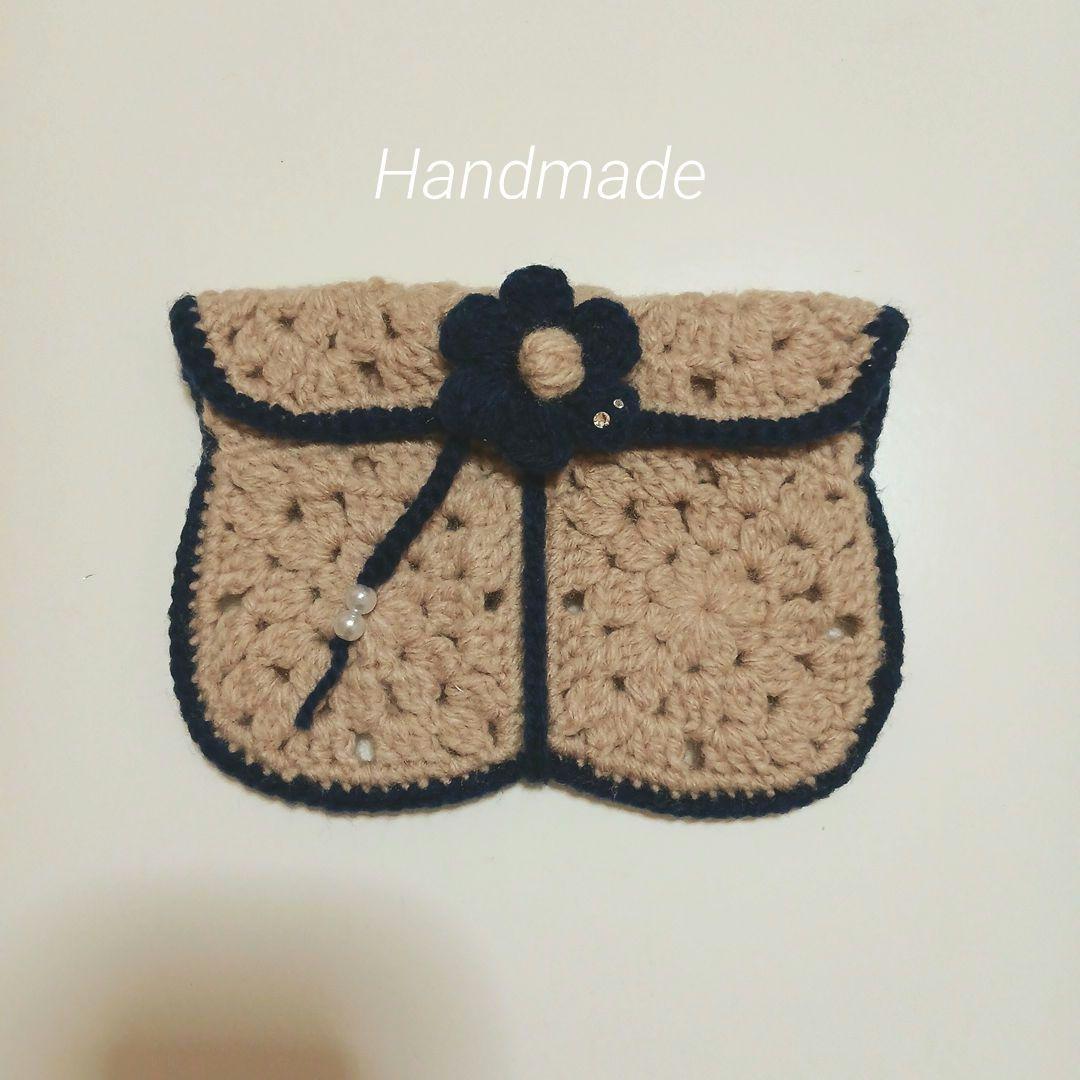 Handmade Knitting Book Case / Multi-case Flower Design #11 with Swarovski