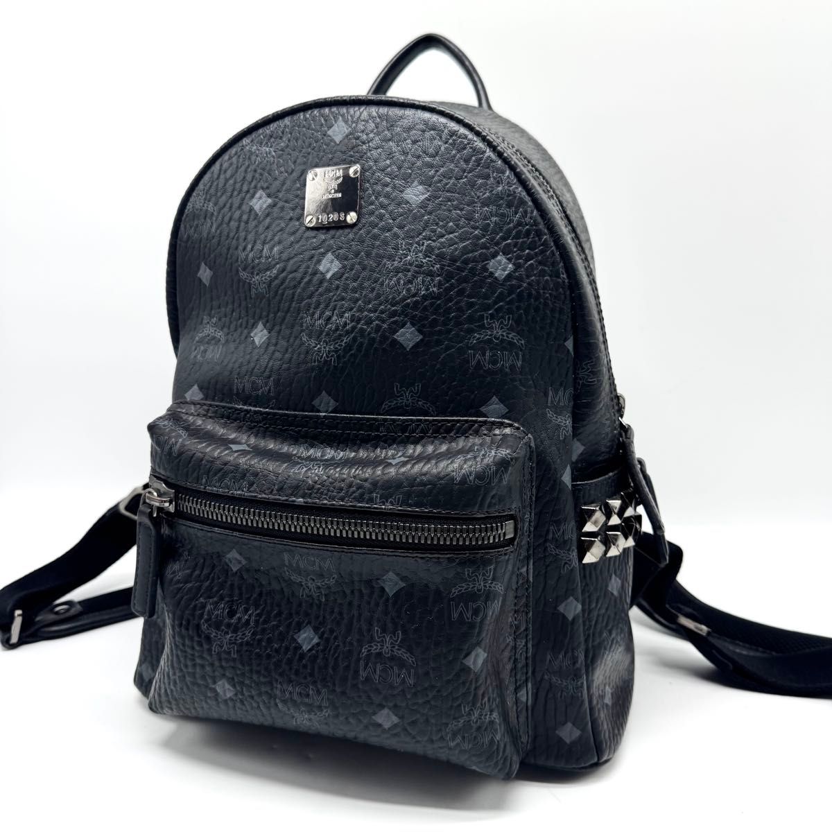 【正品·极美品】MCM 埃姆西埃姆 维塞托斯 星空侧星 双肩背包 黑色