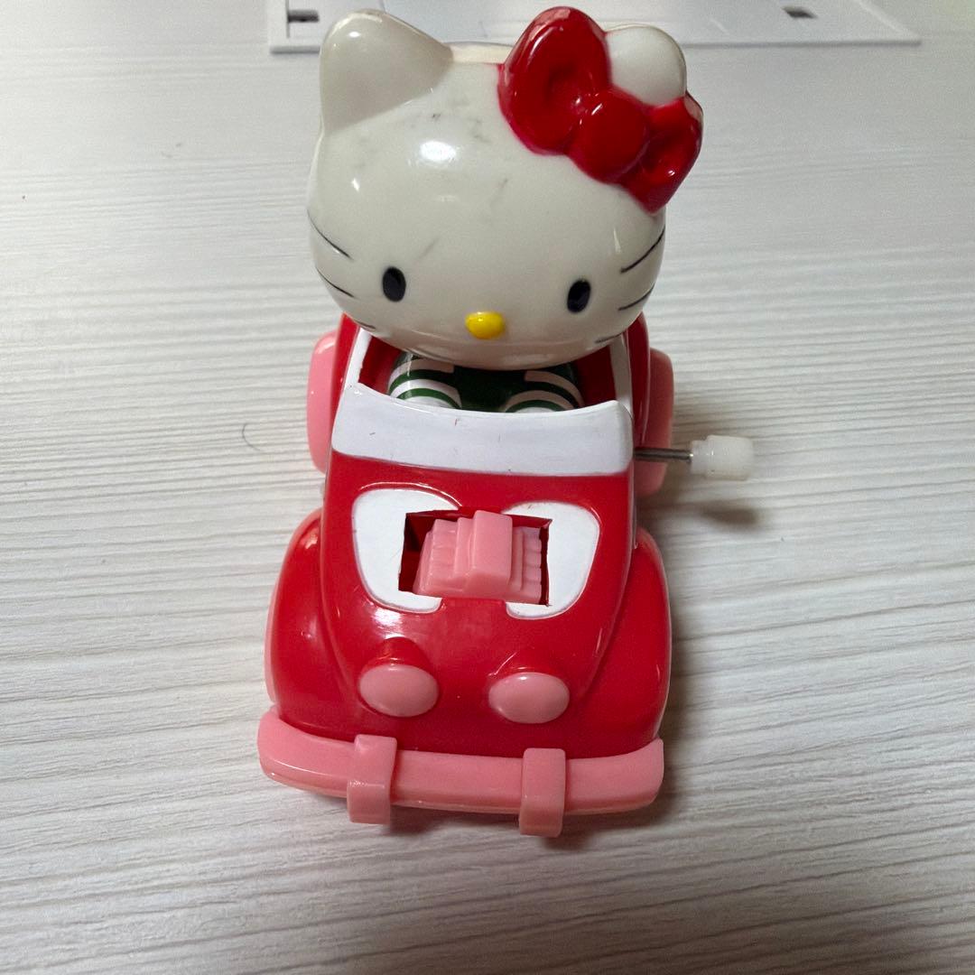 Hello Kitty Wind-up Mini Car Figure Retro Rare
