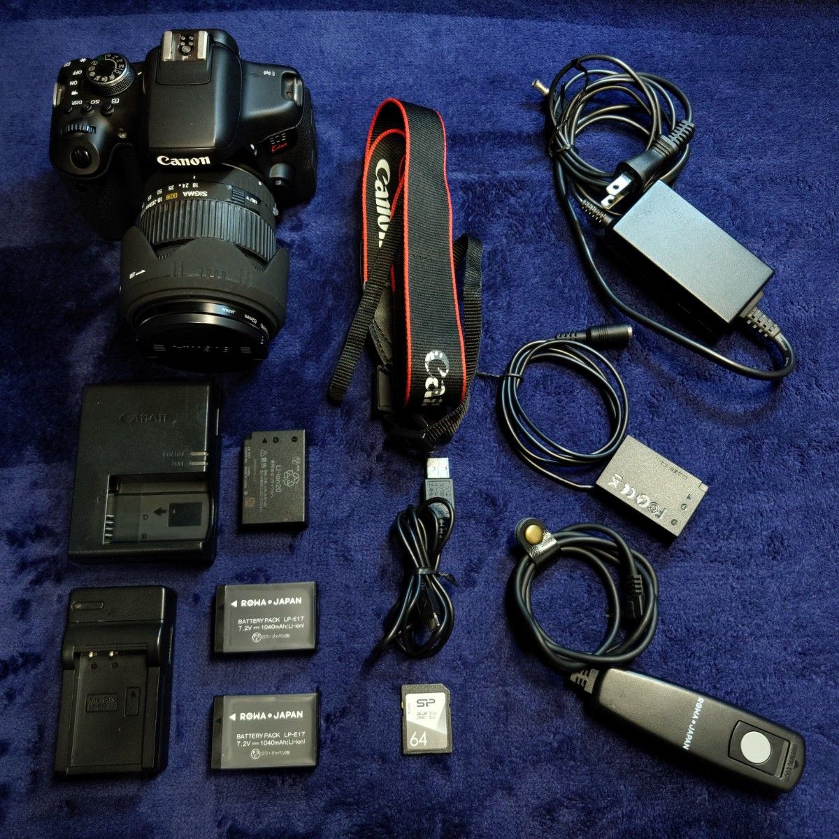 Canon EOS Kiss X8i 一眼レフカメラ ズームキット 周辺機器セット【中古品】